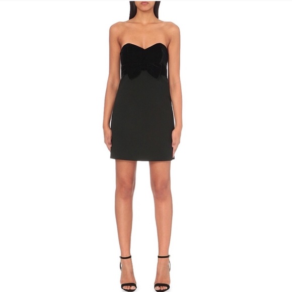 Maje Dresses & Skirts - Maje Ressy Velvet Bow Strapless Dress
